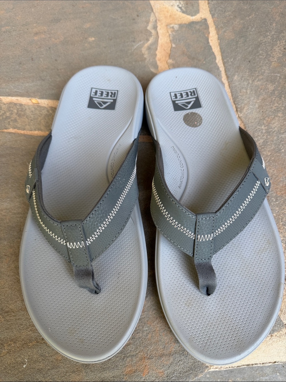 Reef Gray and Charcoal Men’s Flip Flops